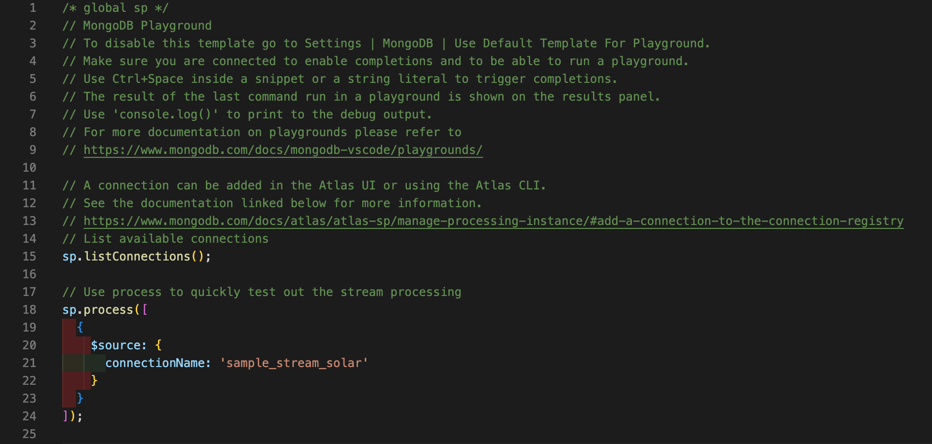 Image of a stream processing template